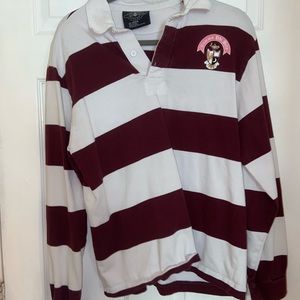Vintage Long sleeve polo rugby shirt - Gamma Phi Beta Crest